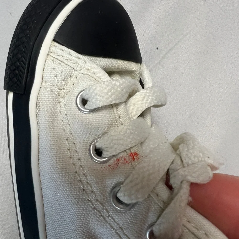 Converse All Star Chuck Taylors High Top Sneakers Toddler Canvas White Size 7‎
